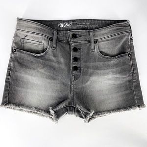 MOSSIMO-Size 6/28-Gray 5 Button High Rise Shorts